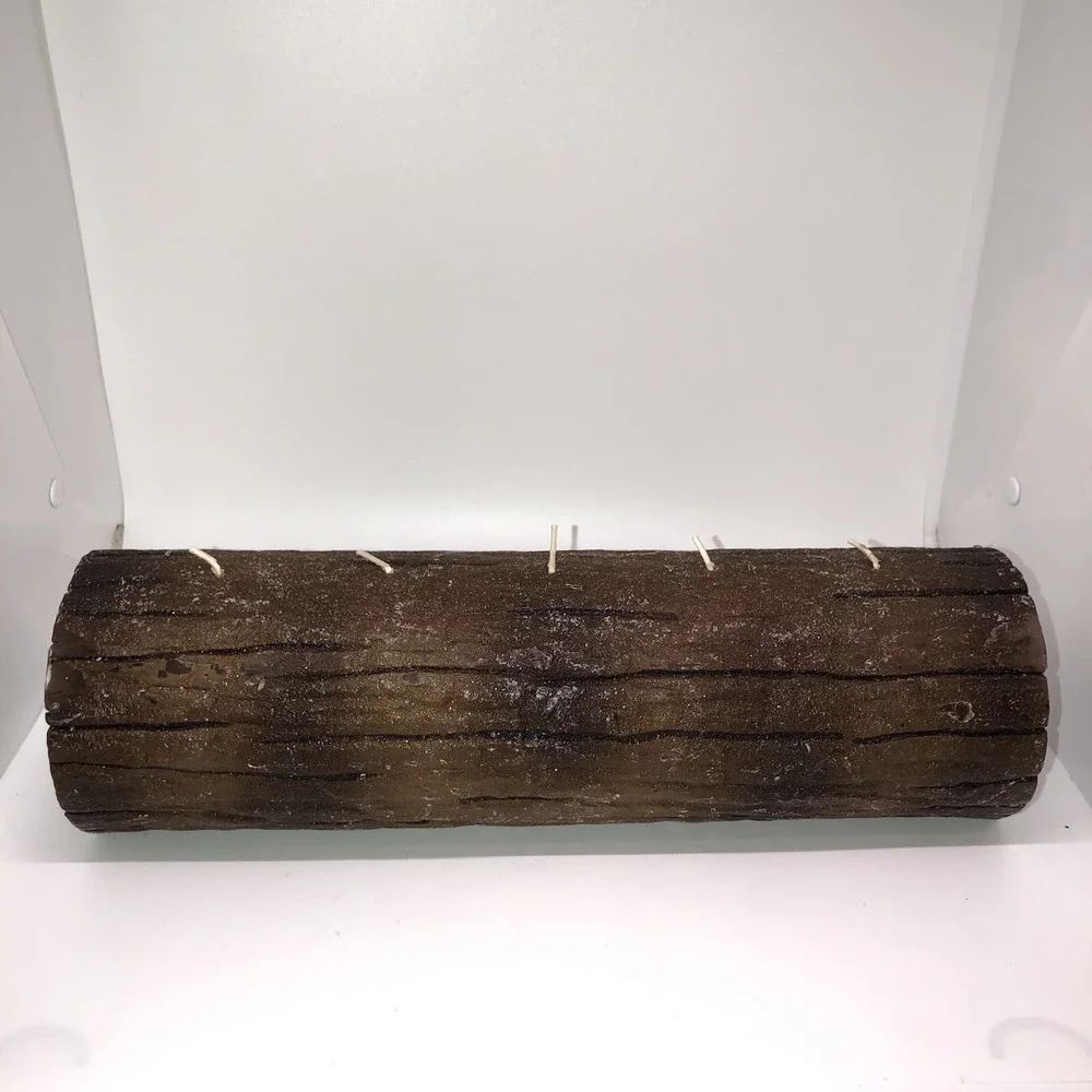 PartyLite ? Yule Log Candle 5 Wick New Unused 3.75