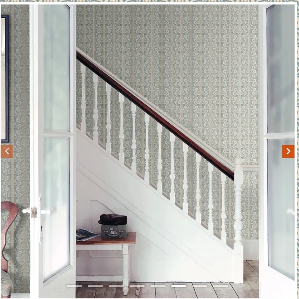 New Anthropologie x GP & J Baker Bibury Striped Floral Wallpaper Wall Mural Art