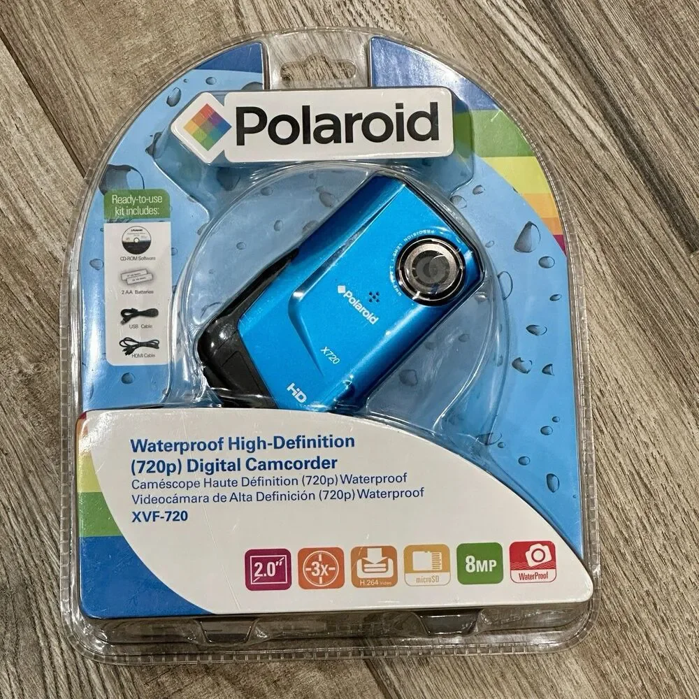 New Polaroid Waterproof High Definition (720p) Digital Camcorder XVF-720LC