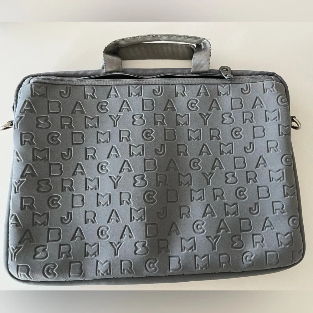 Marc Jacobs Grey Neoprene Laptop Messenger Case