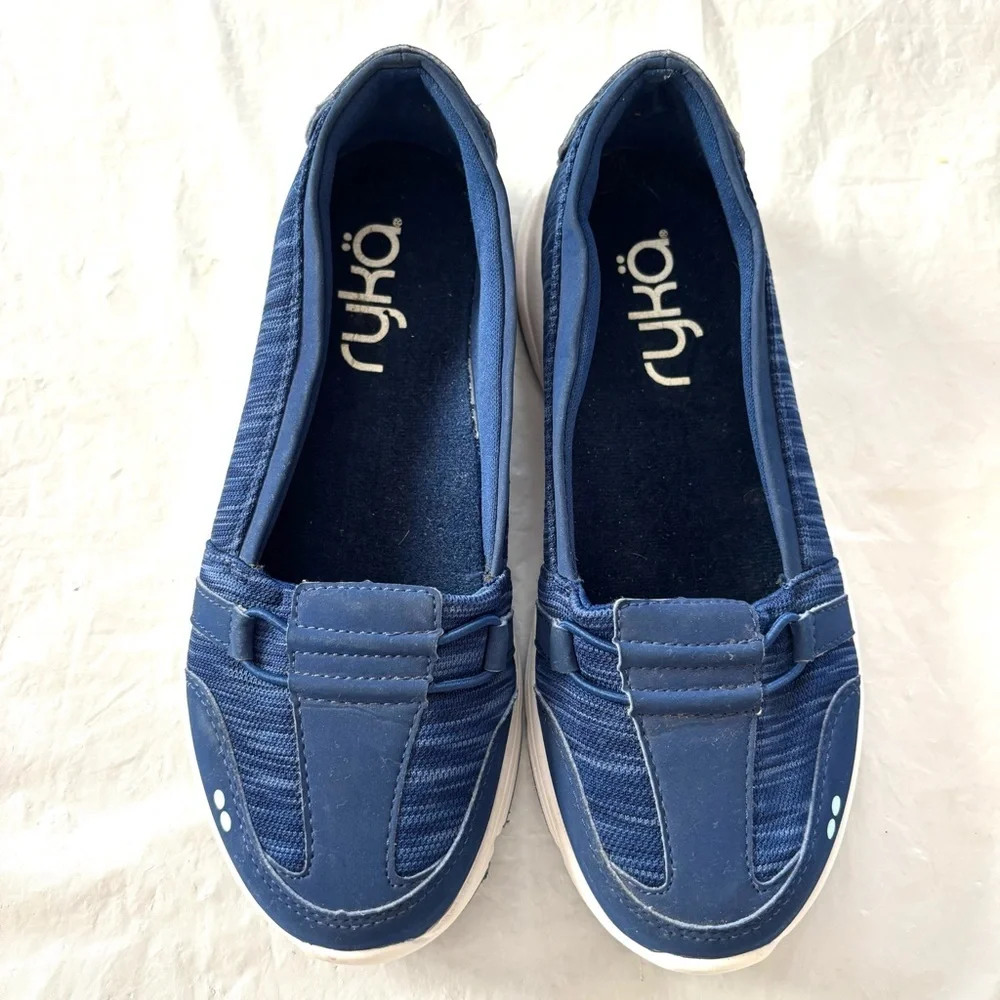 Ryka Jamboree Navy Fashion Sneaker slip on memory foam SZ 6.5 NWOT