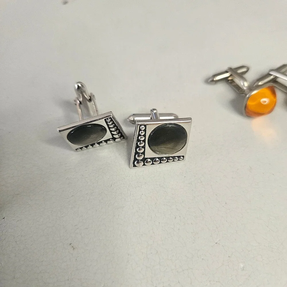 Vintage Mens Cufflinks Tie Clip Lapel Pin Lot Gold Silver Tone Formal Jewelry