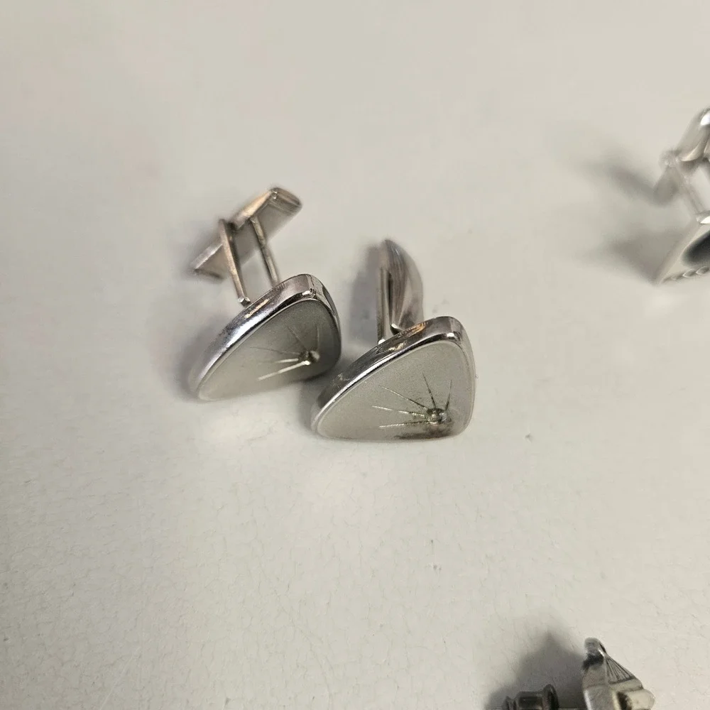 Vintage Mens Cufflinks Tie Clip Lapel Pin Lot Gold Silver Tone Formal Jewelry