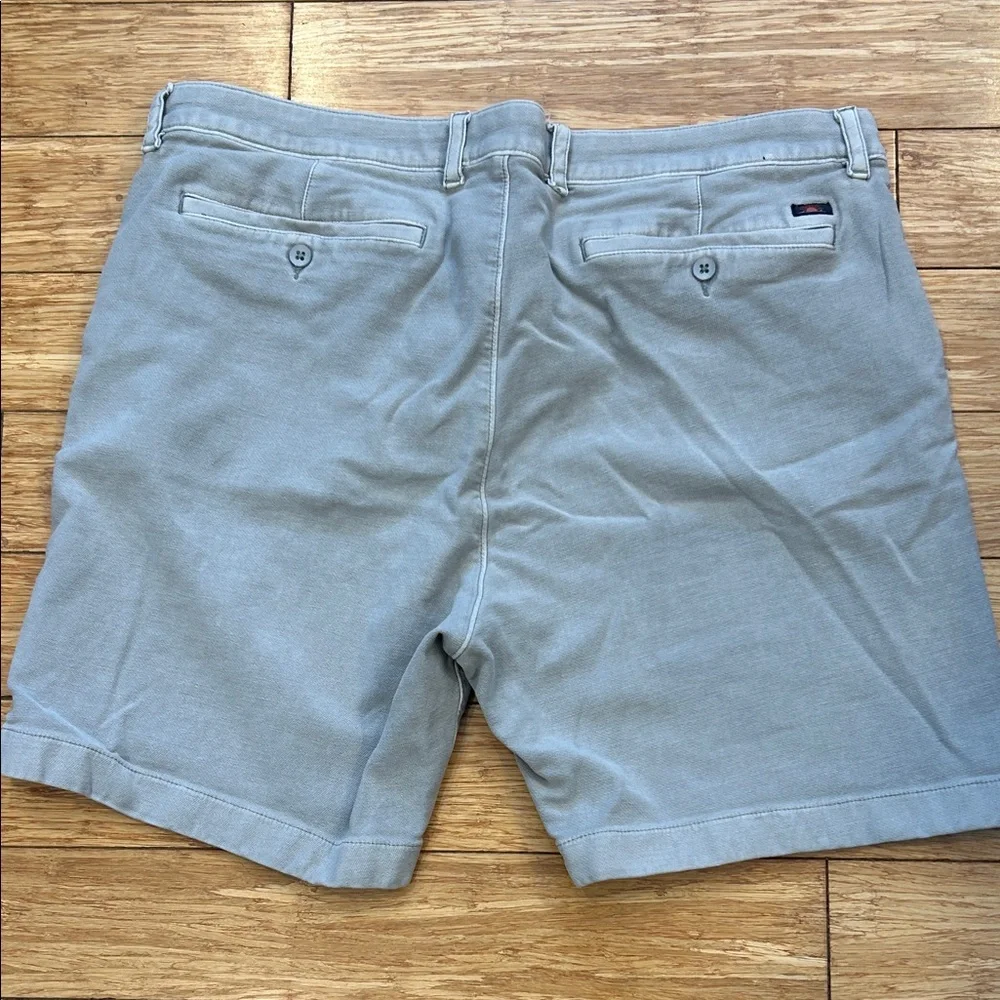 Faherty Light Gray Flat Front Shorts