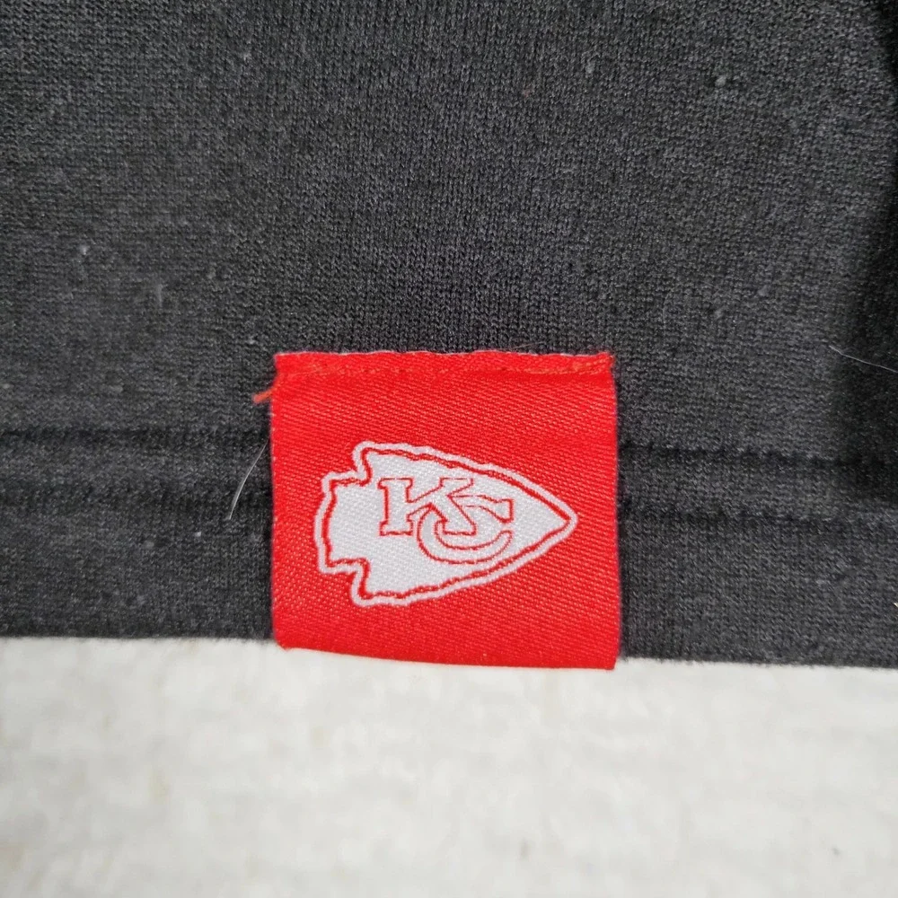 NFL Team Apparel Kansas City Chiefs Men Size S Black Grey Colorblock Sweatshirt