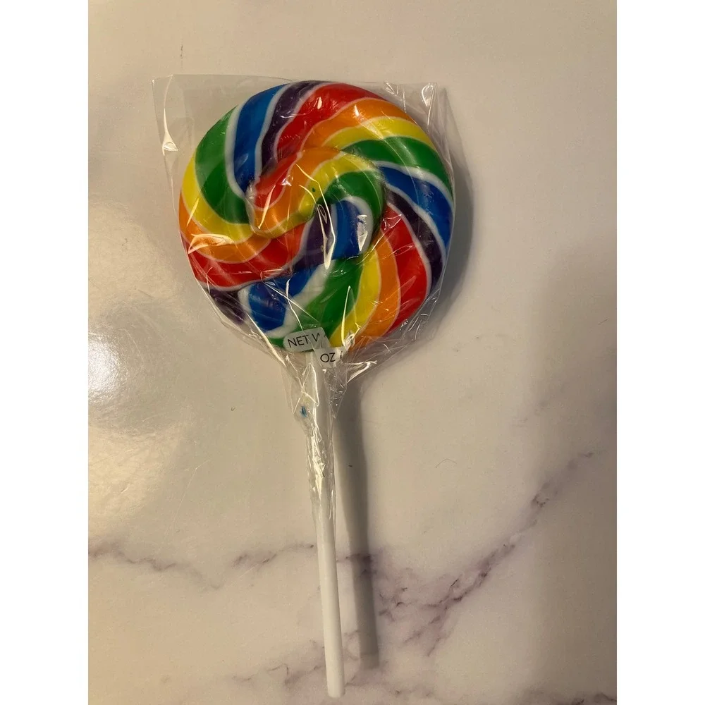One Alberts Color Splash Swirly Pop Kaleidoscope Tutti Frutti Lollipop 1.5oz