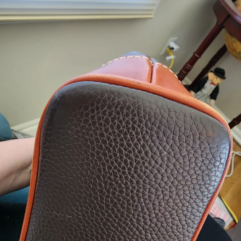 Dooney & Bourke Dark Brown and Tan Crossbody Bag