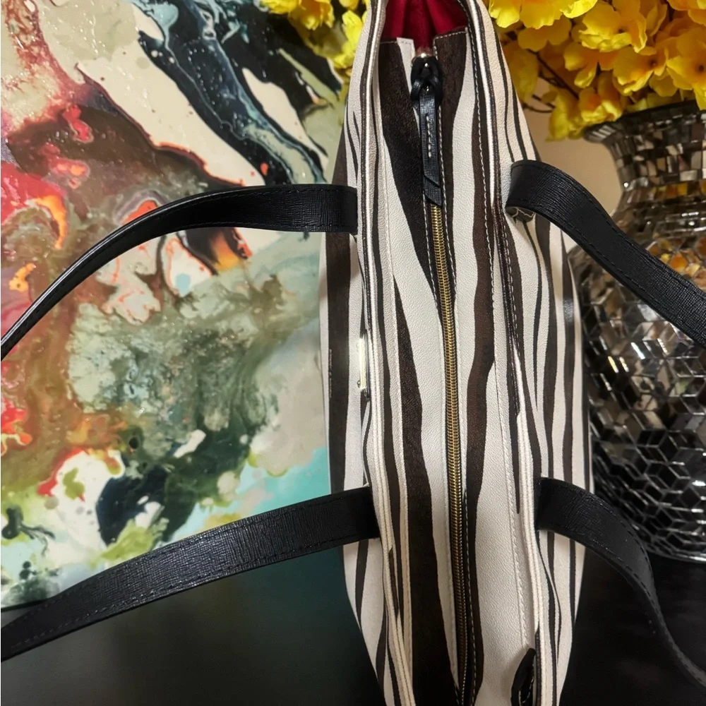 Dooney & Bourke Zebra Stripe Tote - Black and Brown / NWOT