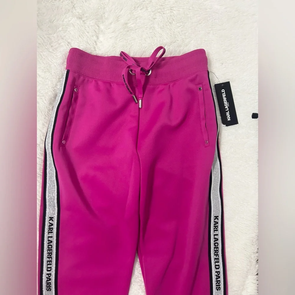 Karl Lagerfeld Paris Front Zip Logo Tape Track Suit