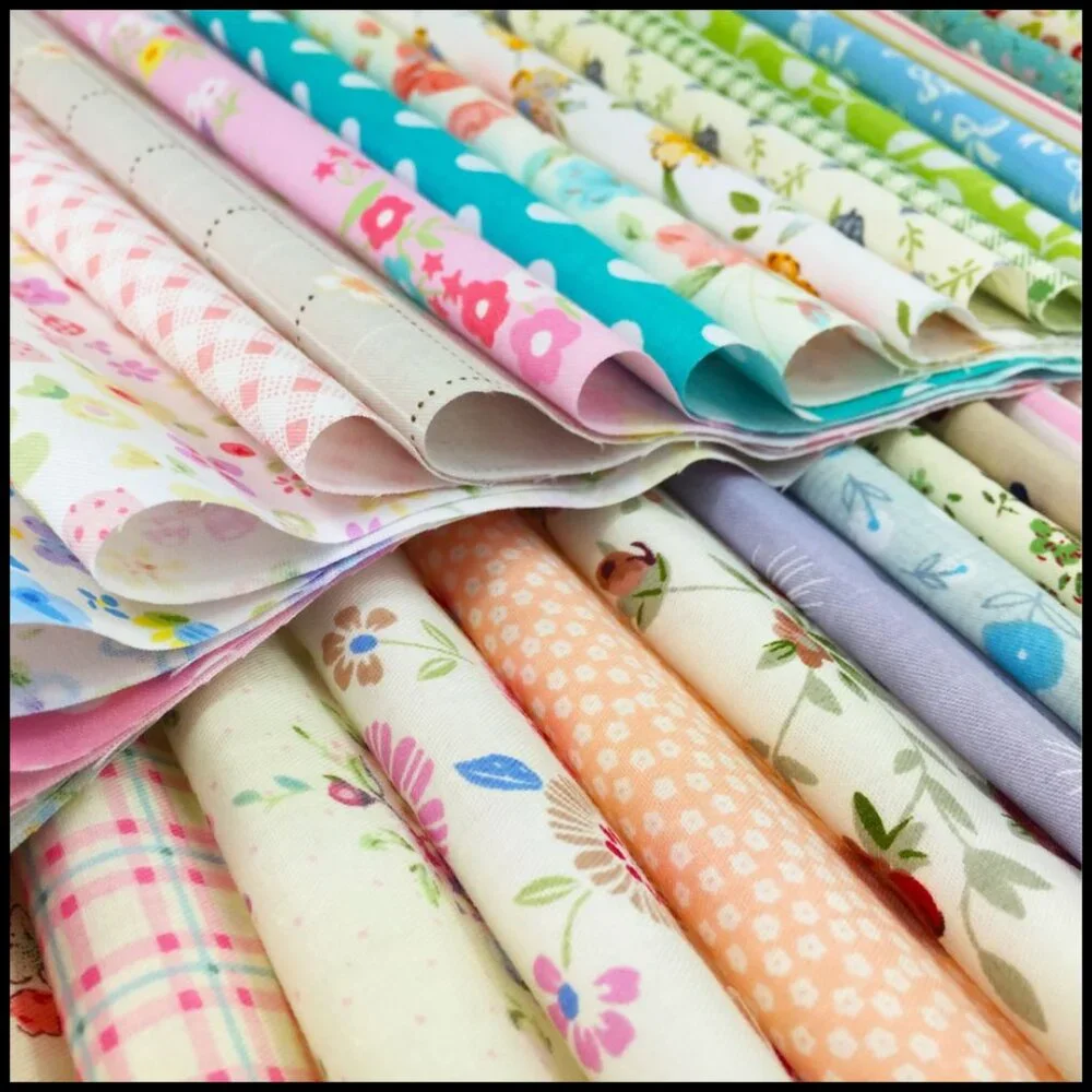 Precut Quilt Squares 100% Cotton Floral Fabric DIY Craft Sewing Bundle