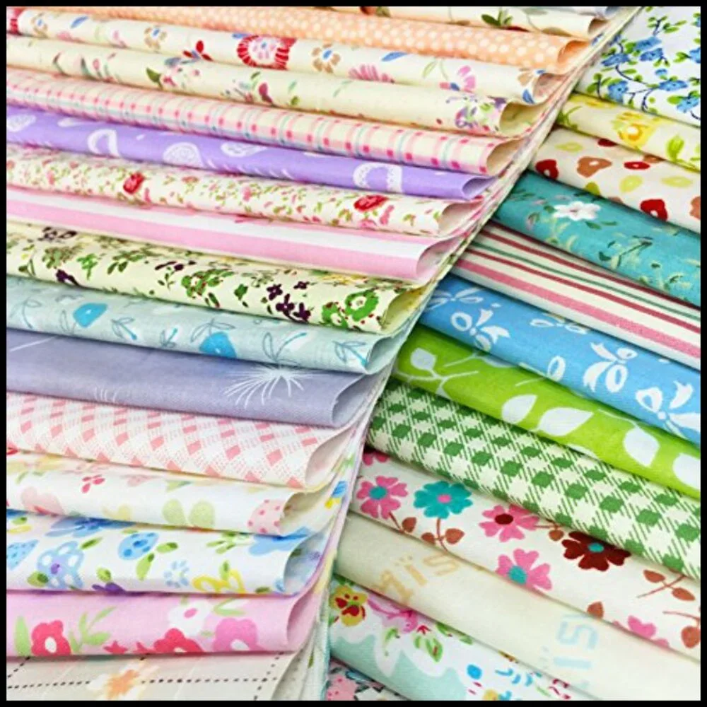 Precut Quilt Squares 100% Cotton Floral Fabric DIY Craft Sewing Bundle