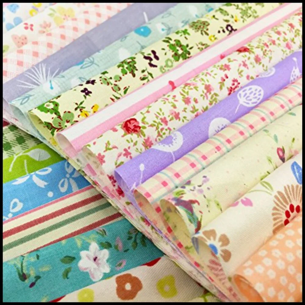 Precut Quilt Squares 100% Cotton Floral Fabric DIY Craft Sewing Bundle