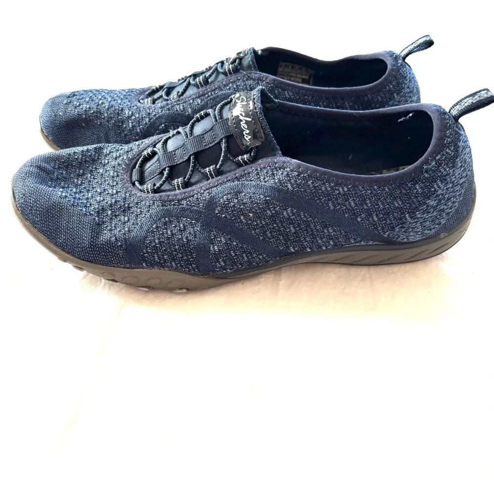 Skechers Slip-ins: Breathe-Easy - Knitty Waves navy blue SZ 11. Worn 2X Indoors