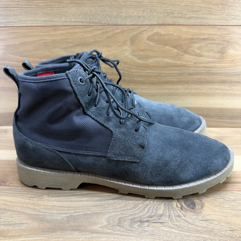 Sorel Caribou OTM Chukka Boots Mens 11.5 Gray Suede Ankle Lace Up Waterproof