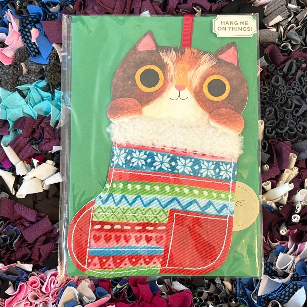 🆕Papyrus Cat Ornament Christmas Greeting Card