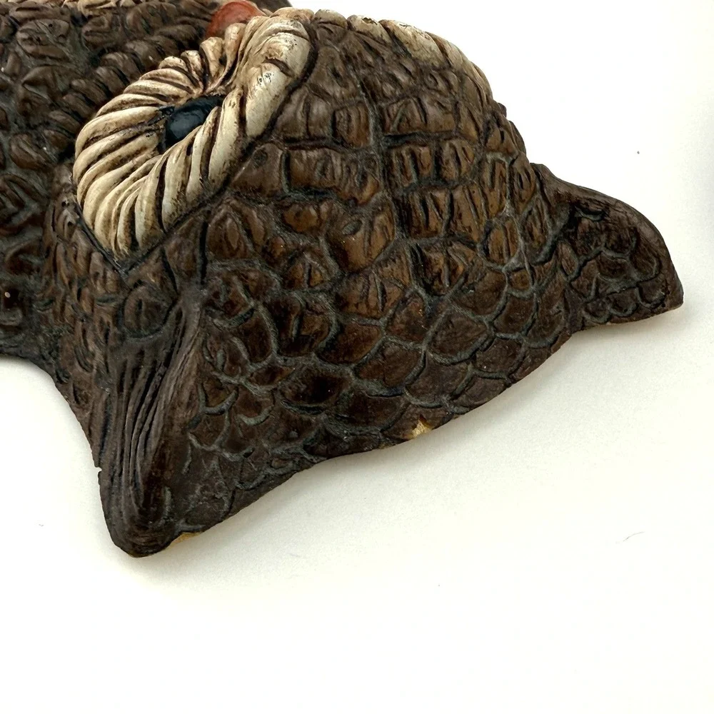 Vtg MCM Owl Lot Resin Wall Hanging Decor 3D Figural Big Eye Bird Mid Century Art