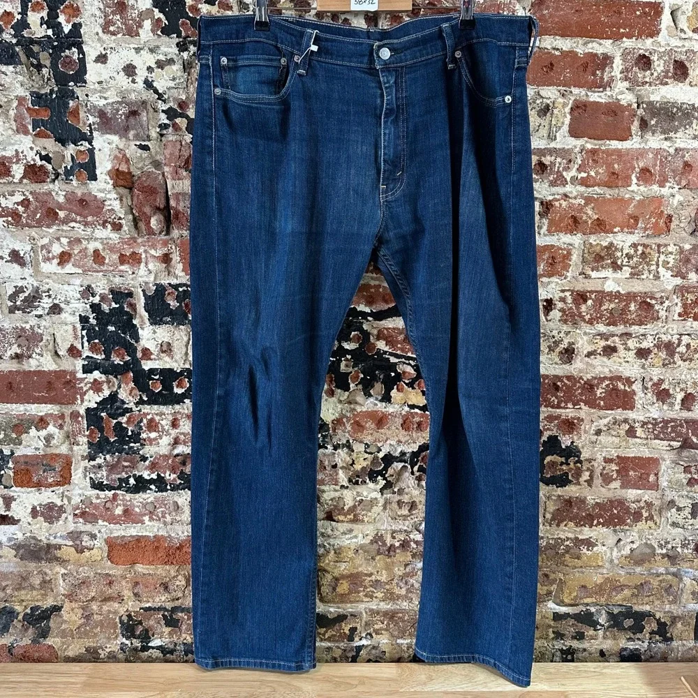 Levis 513 Jeans Blue Slim Straight Leg Denim Mens 38x32