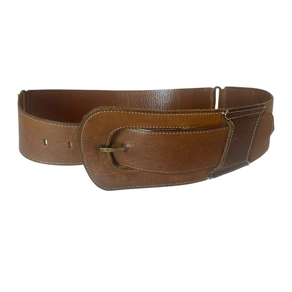 Paul Stuart Brown Leather Women's Belt