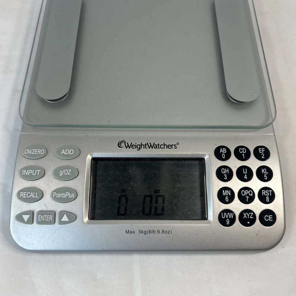 Weight Watchers Silver Electronic Food Scale with Point Plus Value Database NS2B