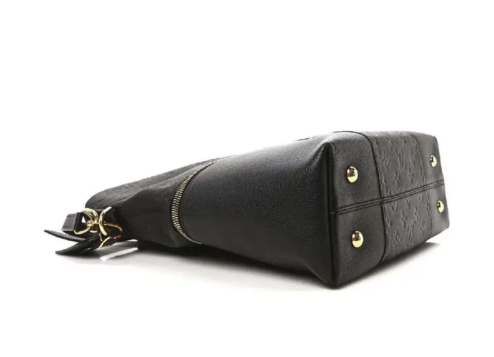💋Louis Vuitton Melie Monogram Empreinte Leather Hobo Bag Noir Black