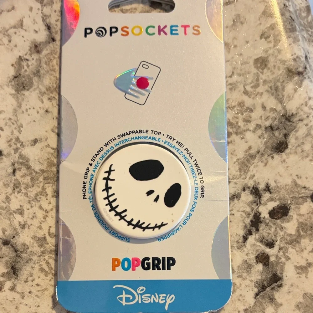 Disney PopSockets PopGrip - Black and White Skull Design