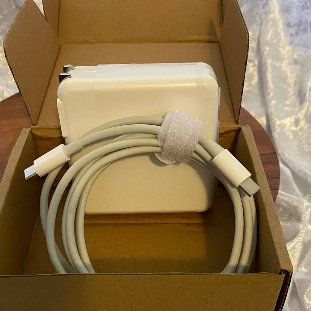 White USB-C Power Adapter with USB-C Cable
