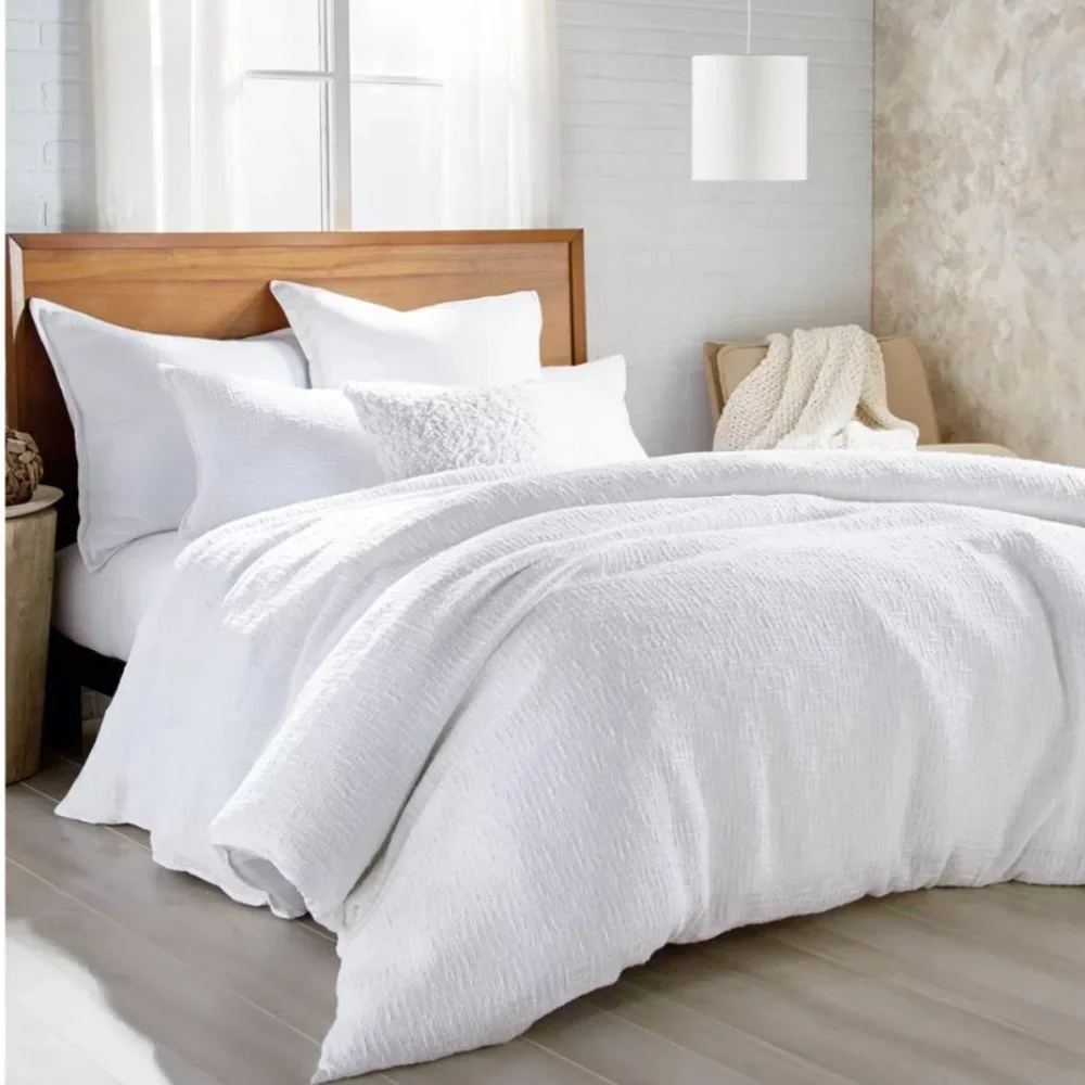DKNY Donna Karan Pure Texture Ivory King Duvet Cover