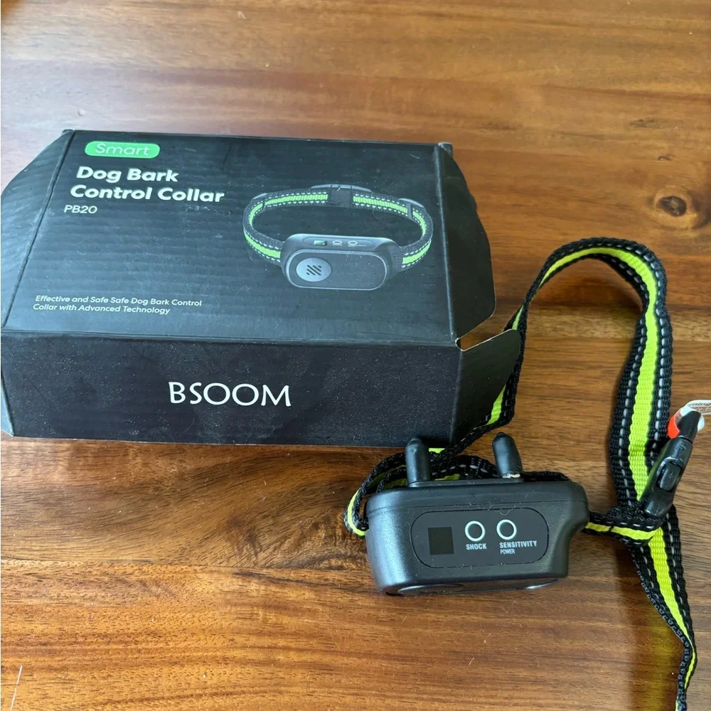 Dog Bark Control Collar - Black with Neon Green Trim