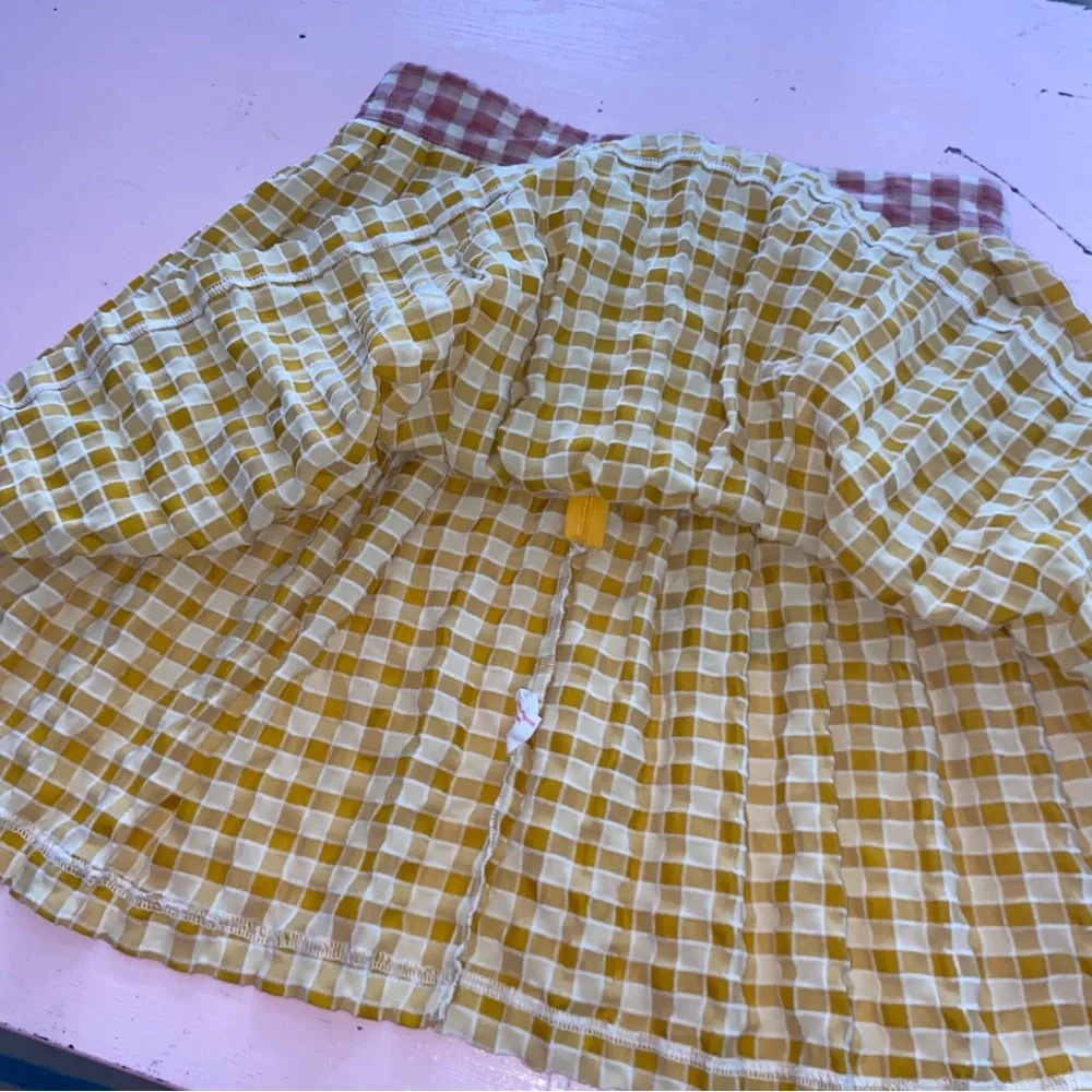 Lisa Says Gah Meg Plaid Mini Skirt from Nuuly Two Tone Plaid A Line Medium 29-30