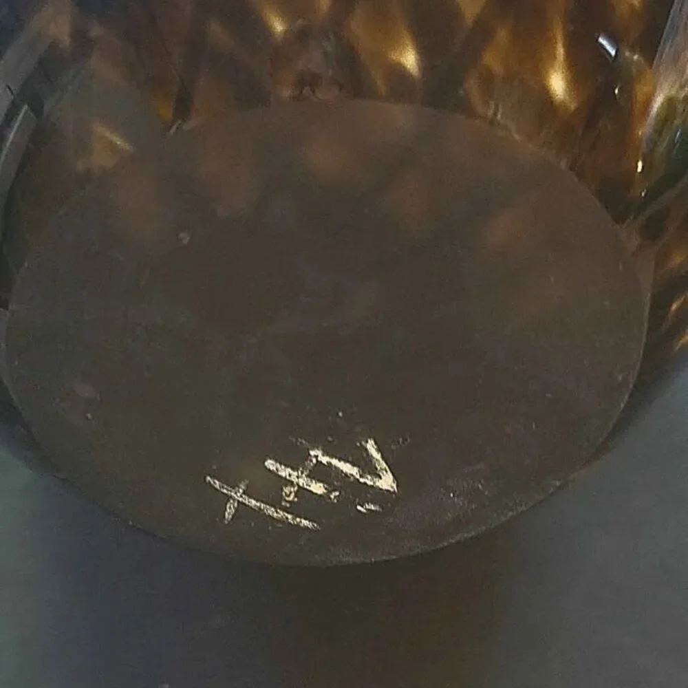 Vase, Vinci by Dynasty Gallery, Brown Black Cased Art Glass
