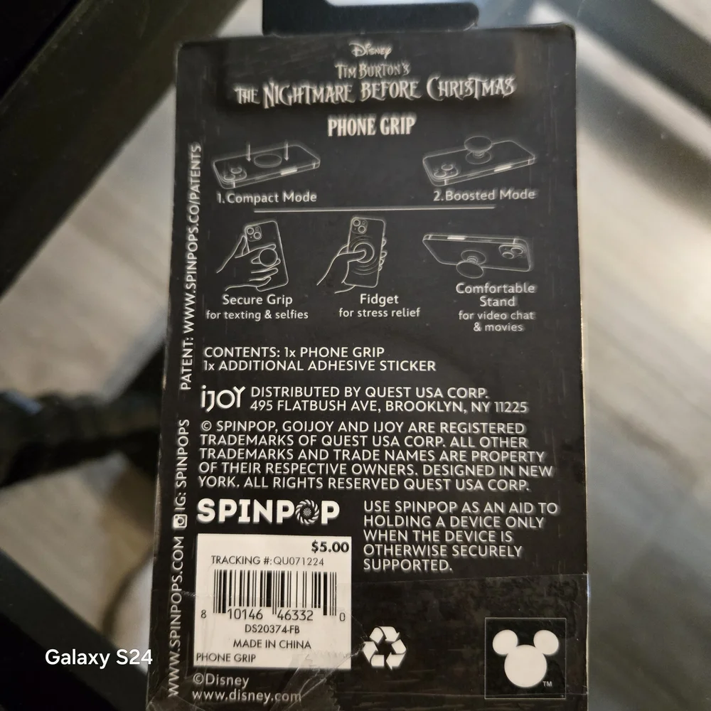 Disney The Nightmare Before Christmas Phone Grip - Black and Green