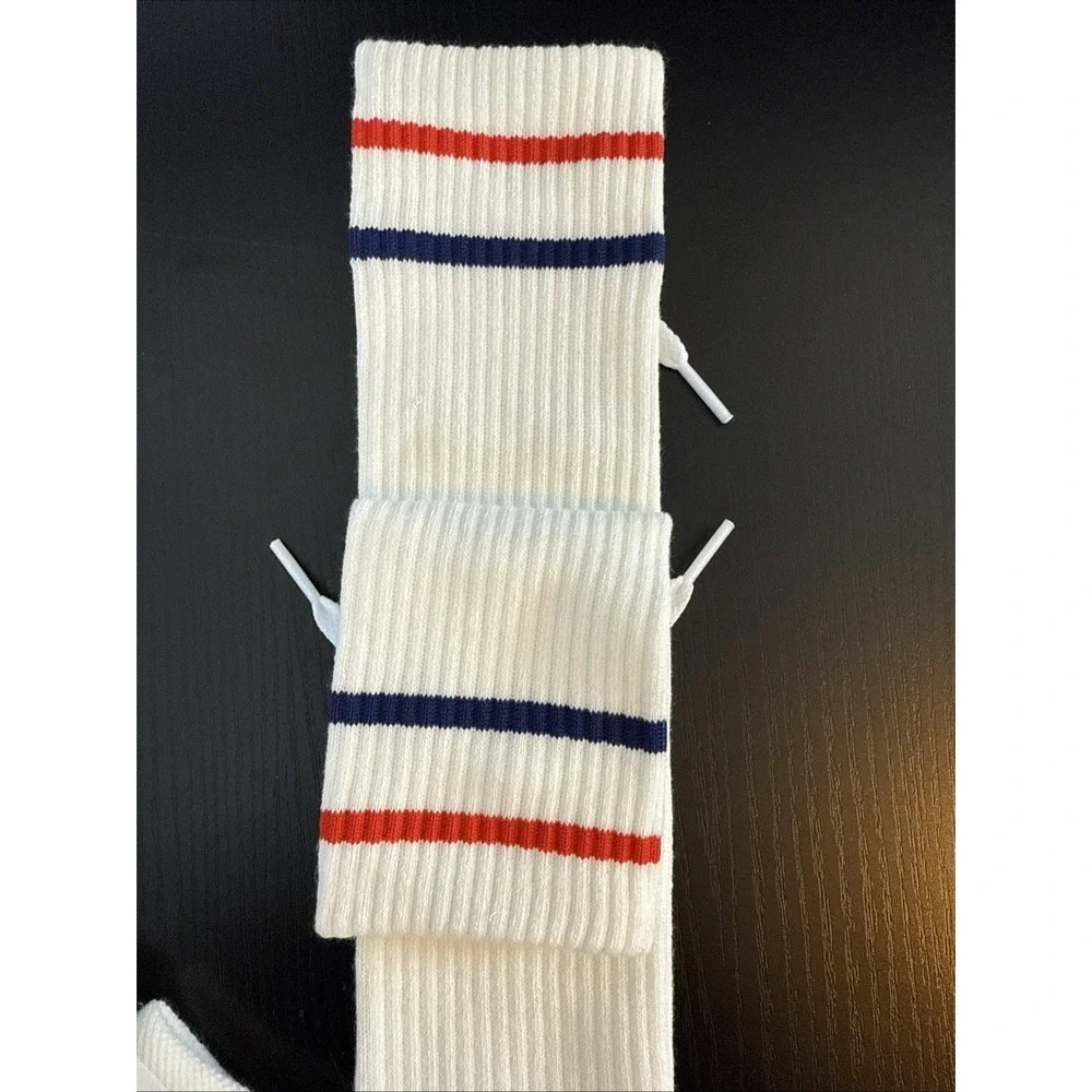 Free People Free Movement Stripe Knee High Gym Cheerleader Coquette Socks NWT OS