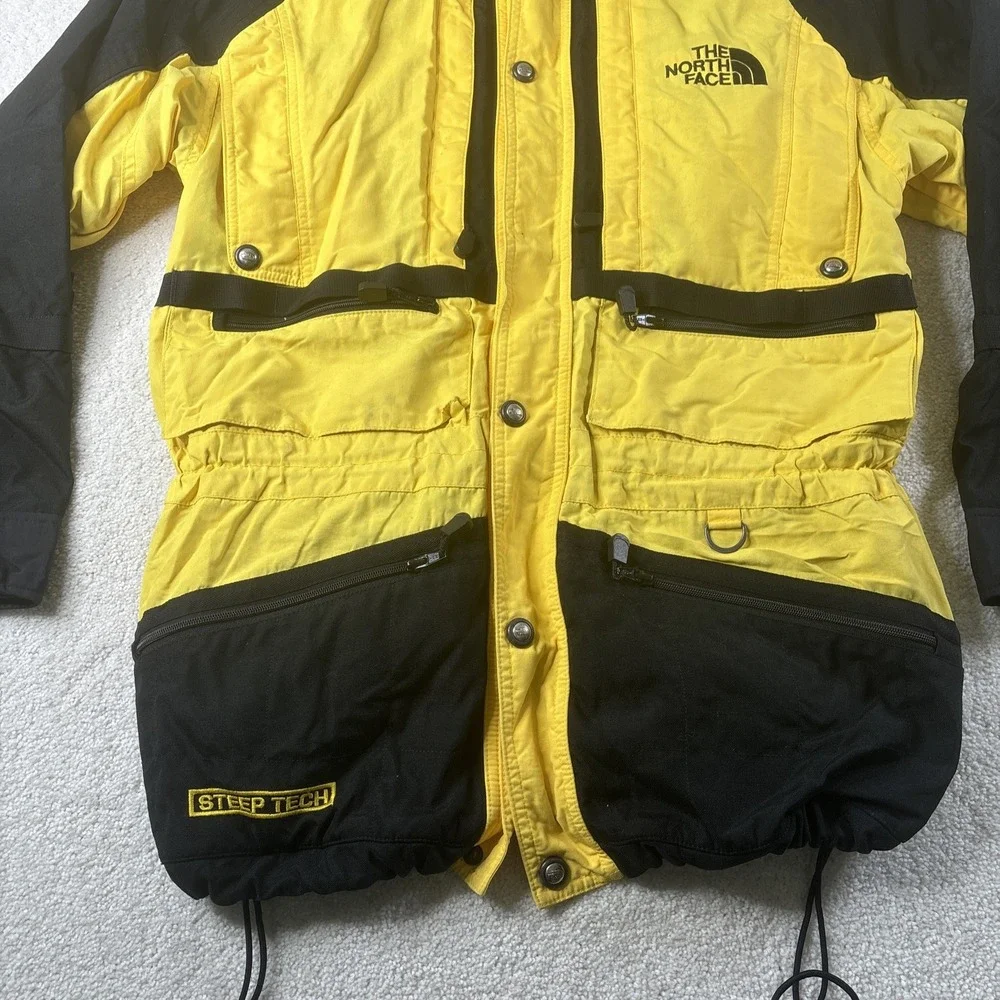 The North Face Steep Tech‎ Jacket Men's XL Zip Up Hiking Grand Yellow READ
