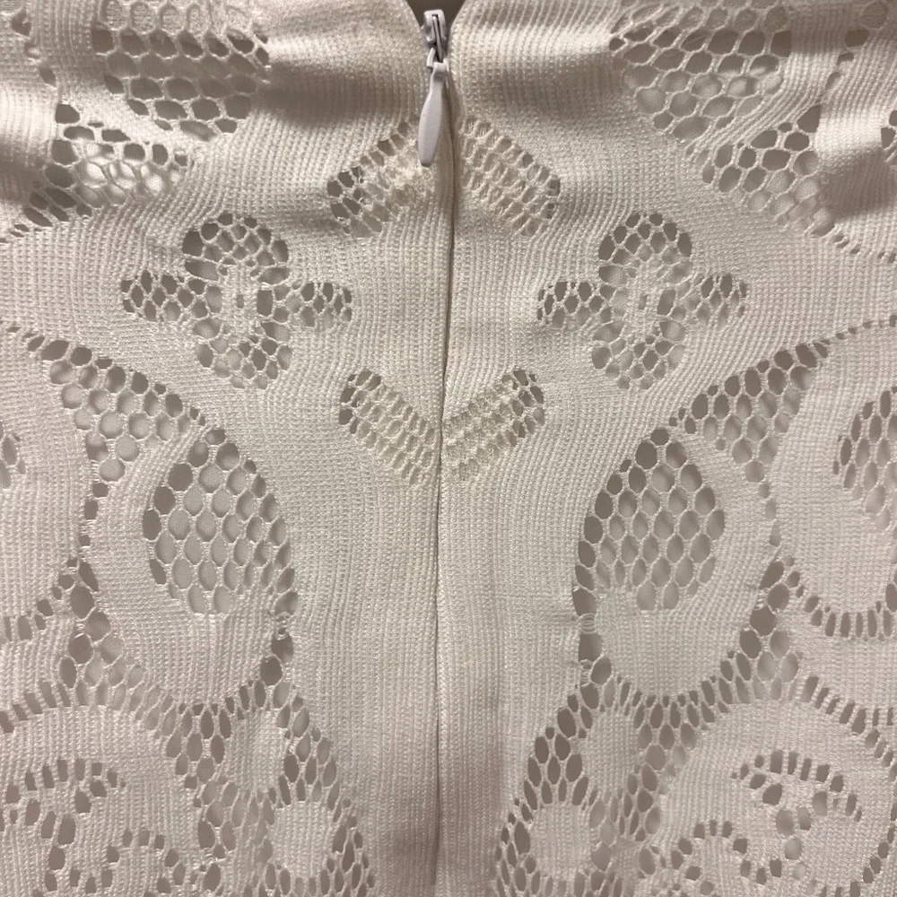 Eva Mendes for New York & Company White Lace Maxi Skirt church work career