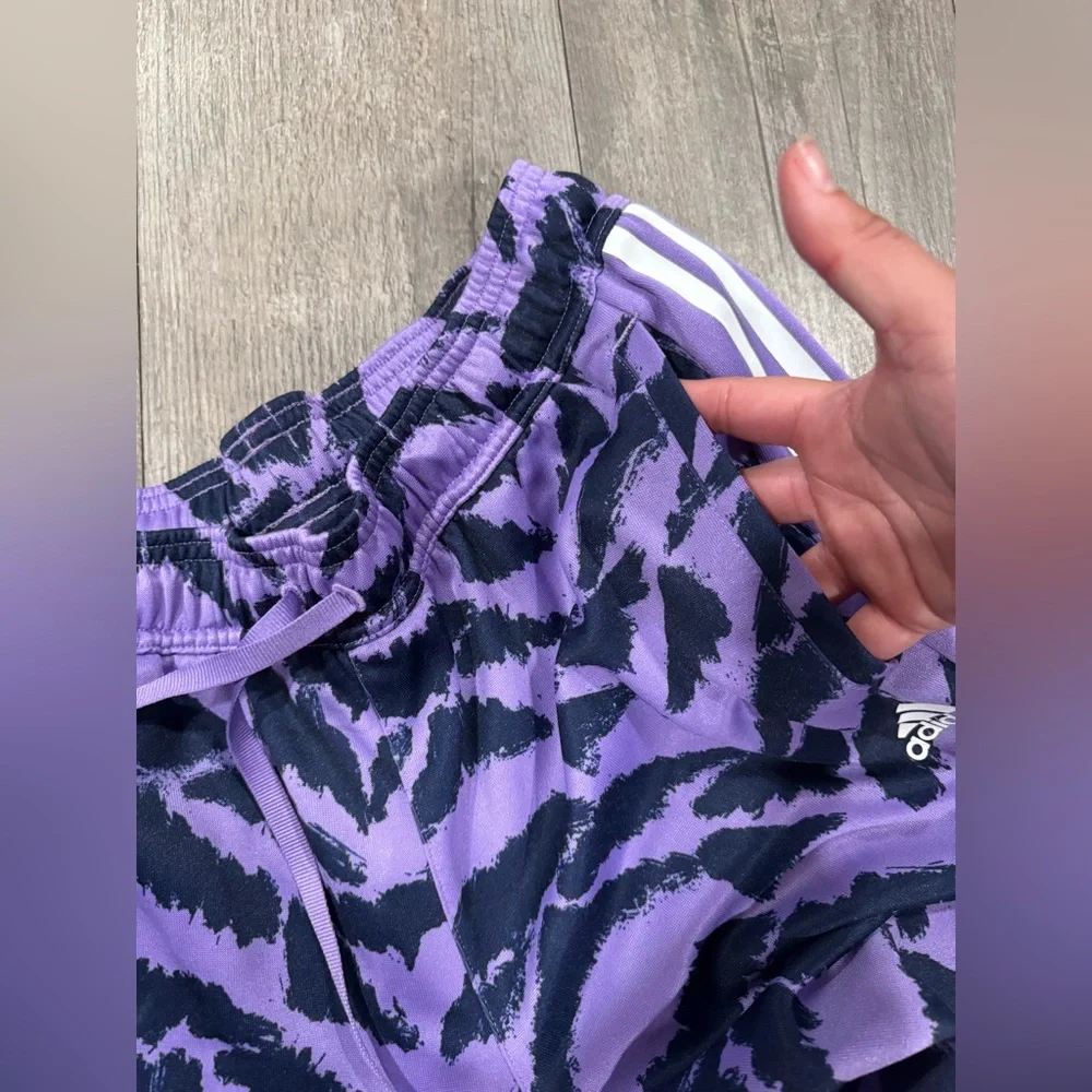 adidas Purple and Black Graphic Joggers
