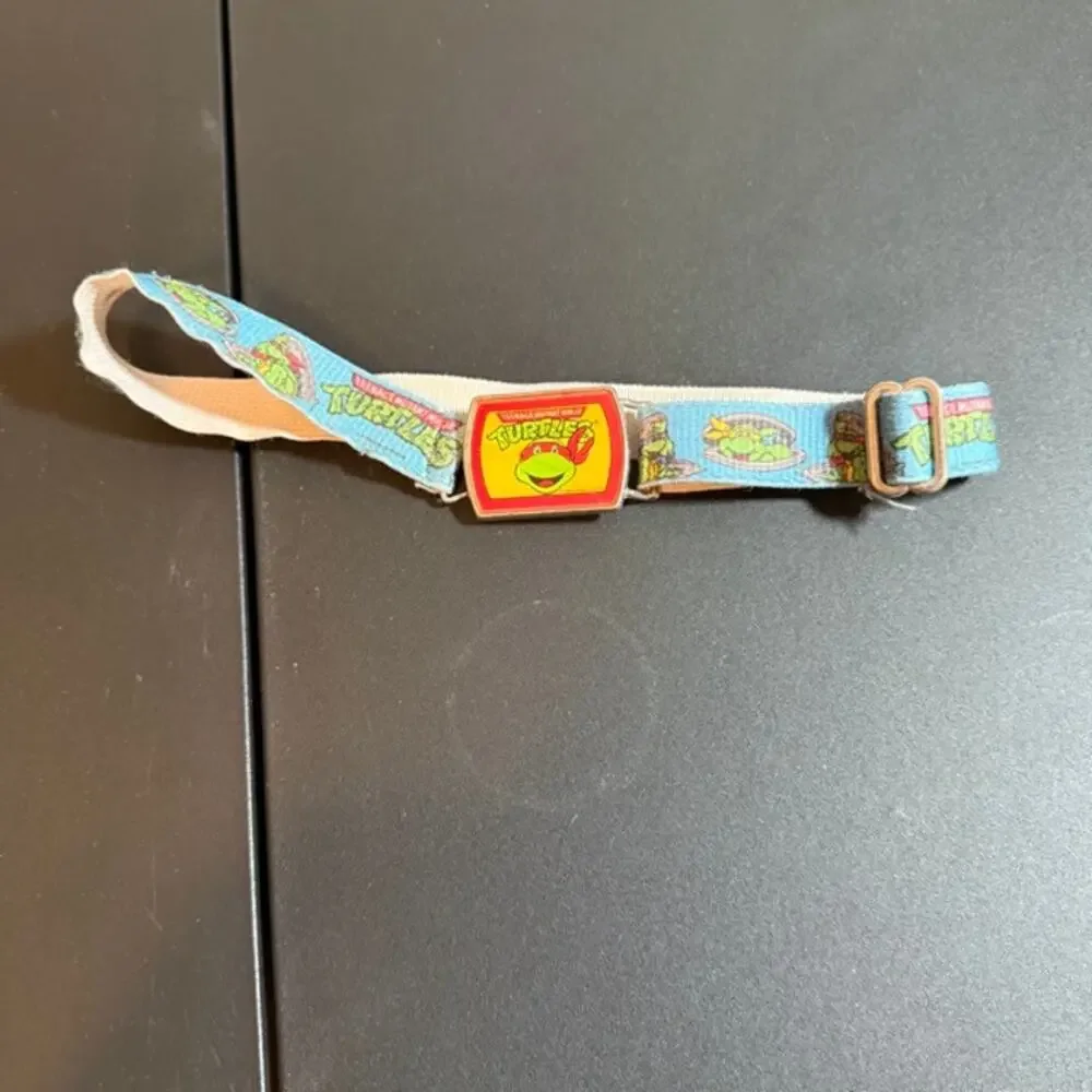Ninja Turtles Kids Stretch Belt Blue Lee USA Licensed Retro Buckle Vintage