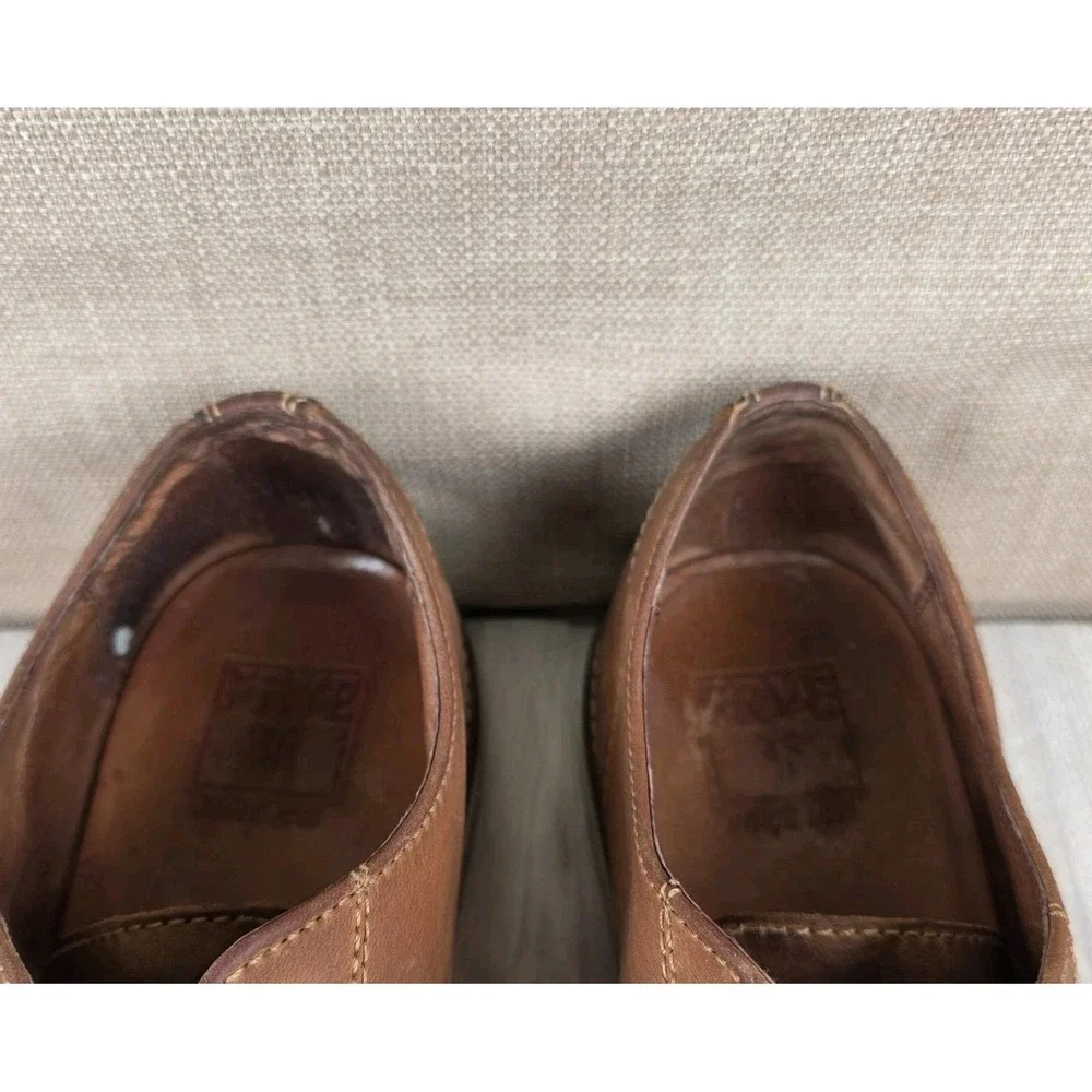 Frye Murray Tan Nubuck Leather Lace-Up Plain Toe Oxford Shoes Men's Size 10.5