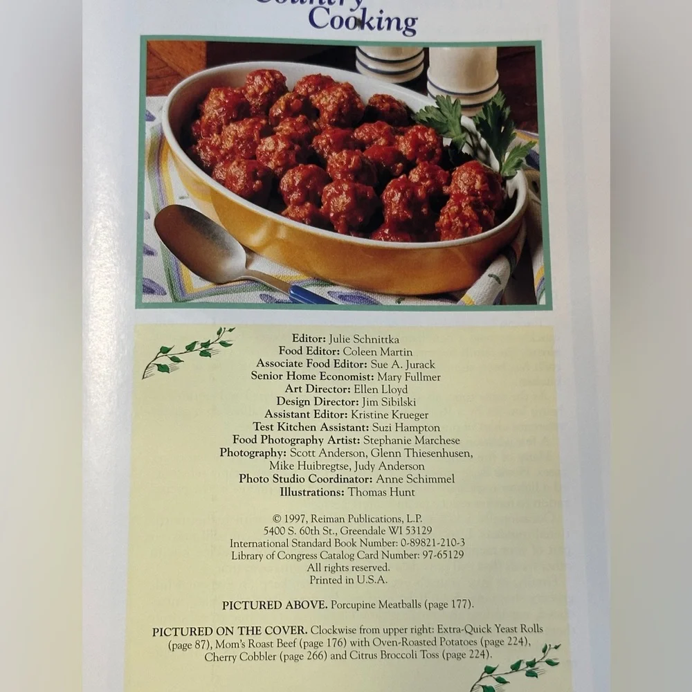 Taste of Home Low-Fat Country Cooking Cookbook 1997