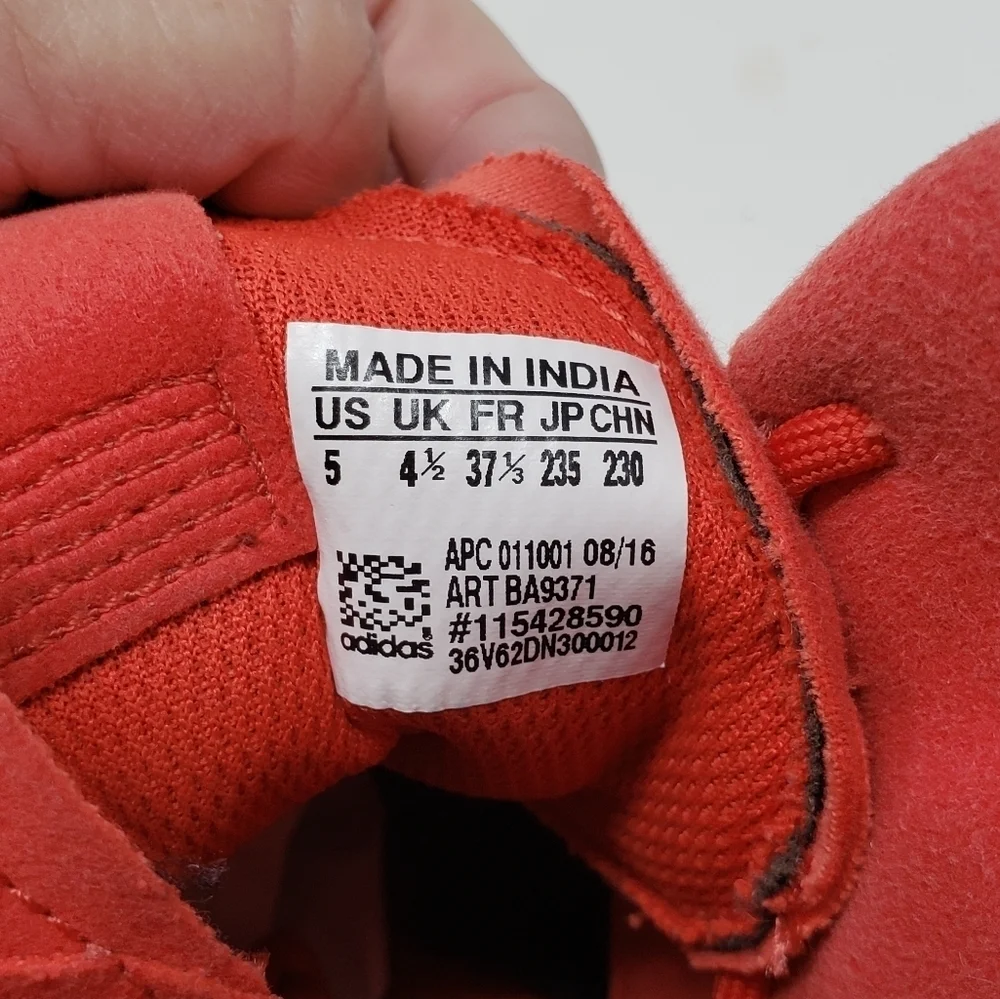 Adidas Tubular Invader Strap red high tops size 6.5