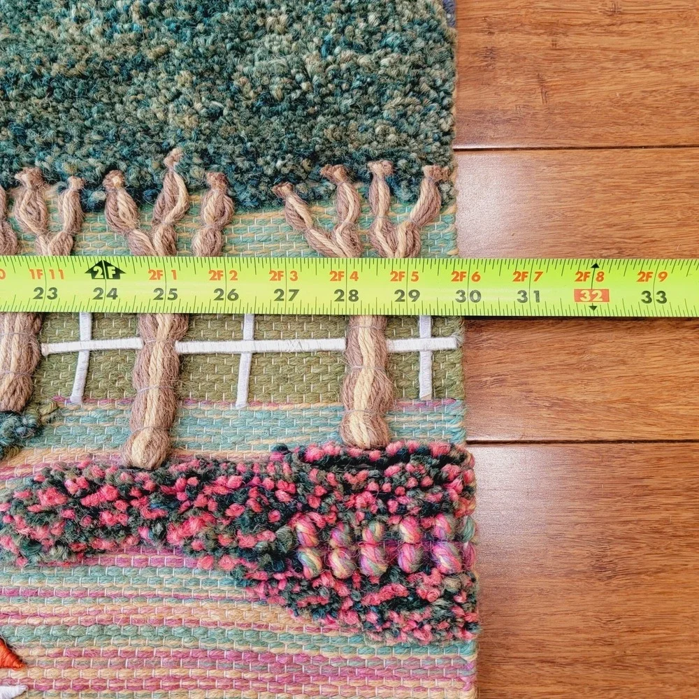 Retro Woven Boho Fringe Textile Wall Tapestry 3D Wall Hanging Woven Wool Indian