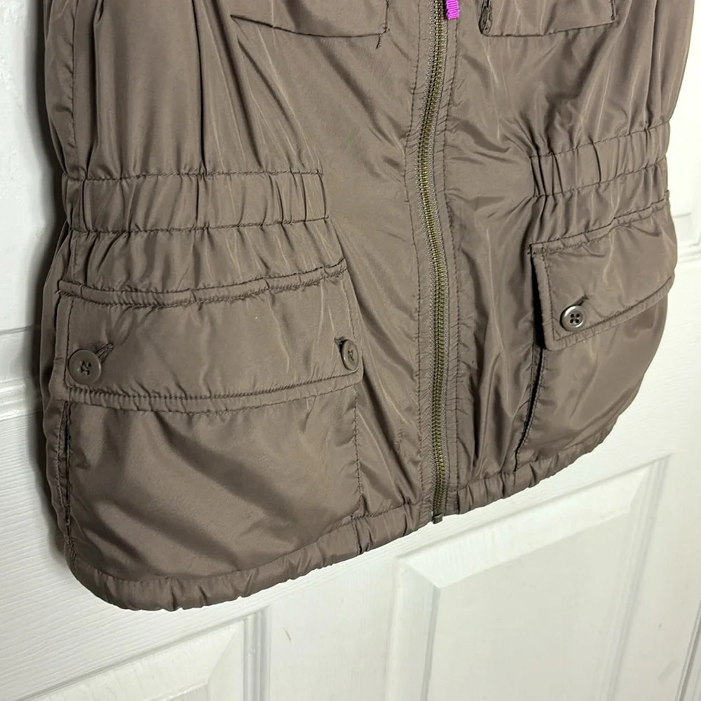 CREWCUTS Girls Puffer Vest fleece lined size 10 girls zip up vest stretch waist