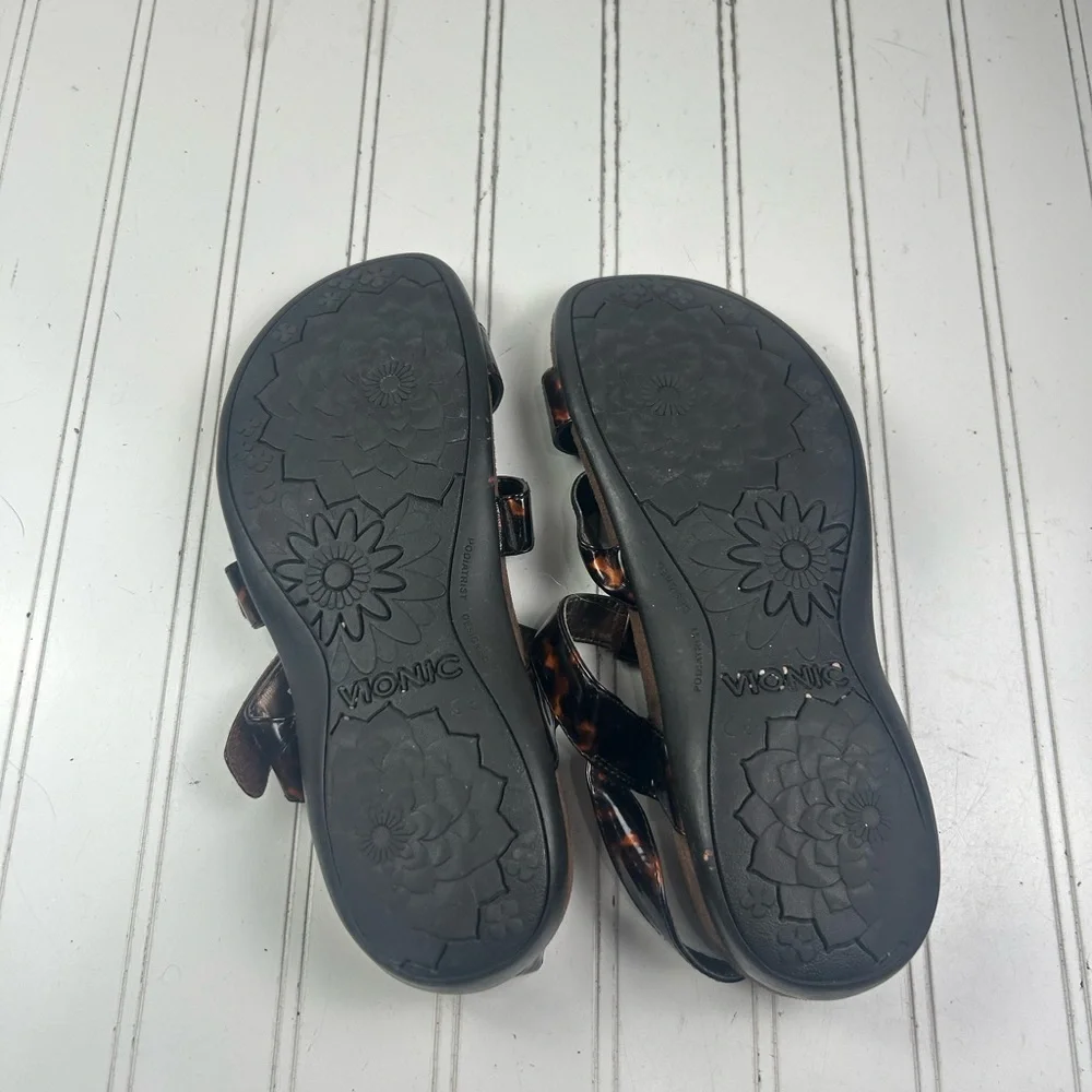Vionic by Orthaheel Amber Tortoise Sandals Women’s Size 9