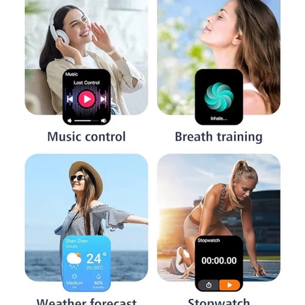 GRV Smart Watch for iOS and Android Phones, Watches for Women IP68 Waterproof