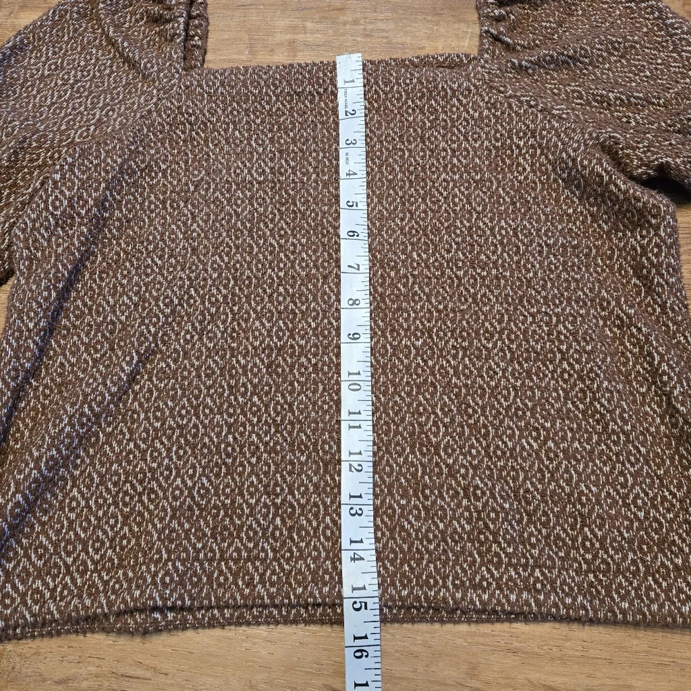 Madewell Brown Diamond Pattern Long Sleeve Blouse Size Small