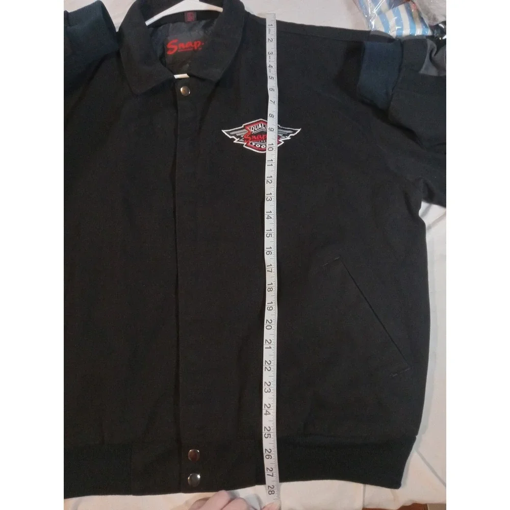 Snap On Tools Mens Mechanic Work Winter Jacket Black Checkered Sleeves Large