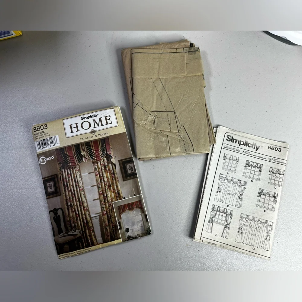 Simplicity 8803 home decor pattern, instructions and templates. CUT