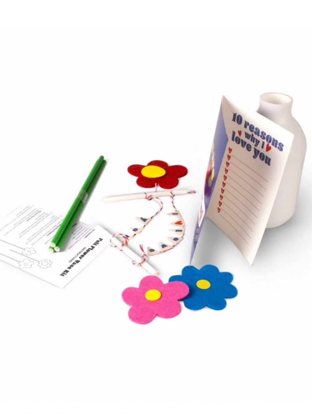 Felt flower craft kit You Are Amazing Party White Vase NEW Target