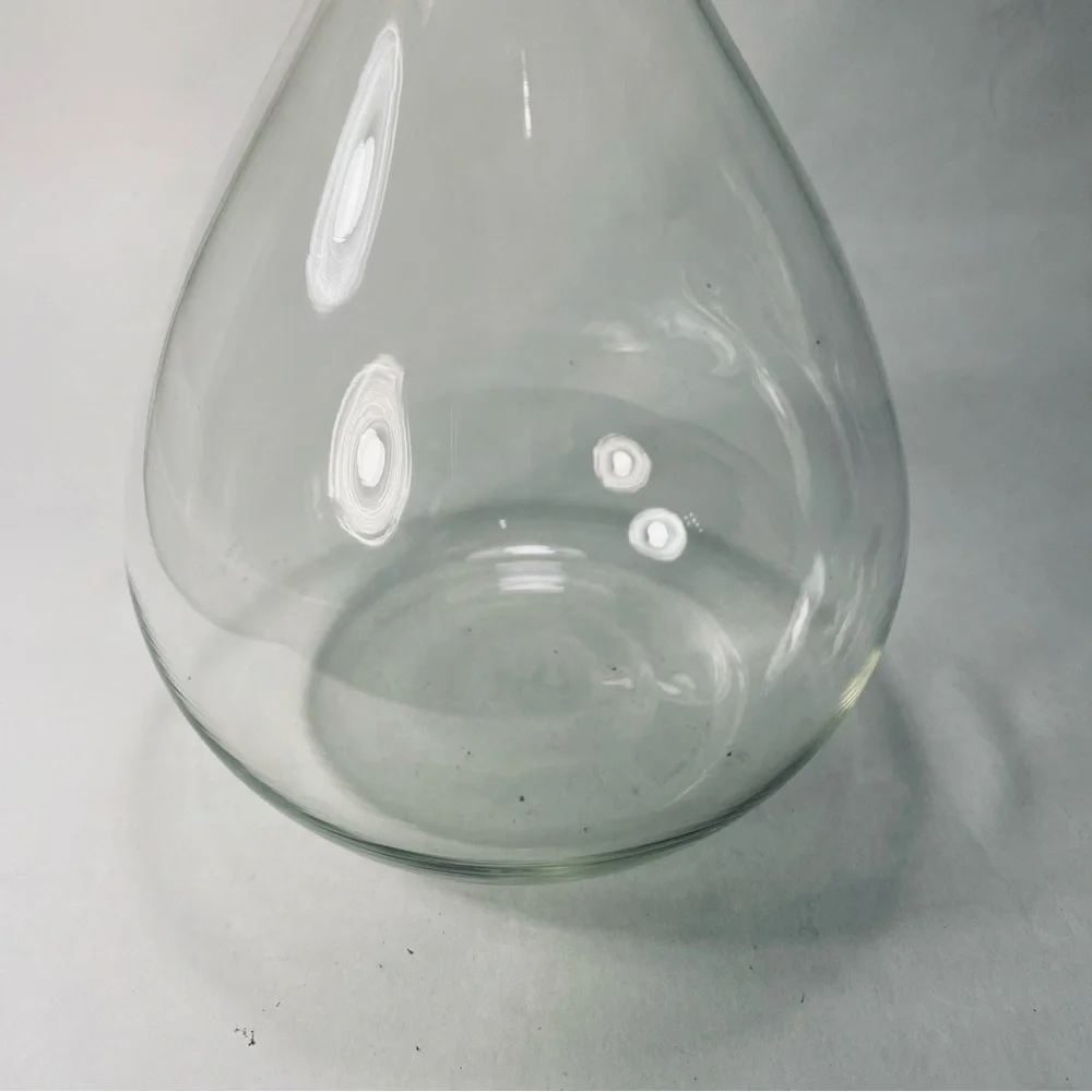 Vintage Pyrex Glass Wine Decanter with Wood Stopper 