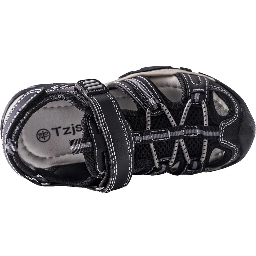 Girls Boys Sandals Kids Closed Toe Outdoor Adjustable Straps Size- 11 Little Kid