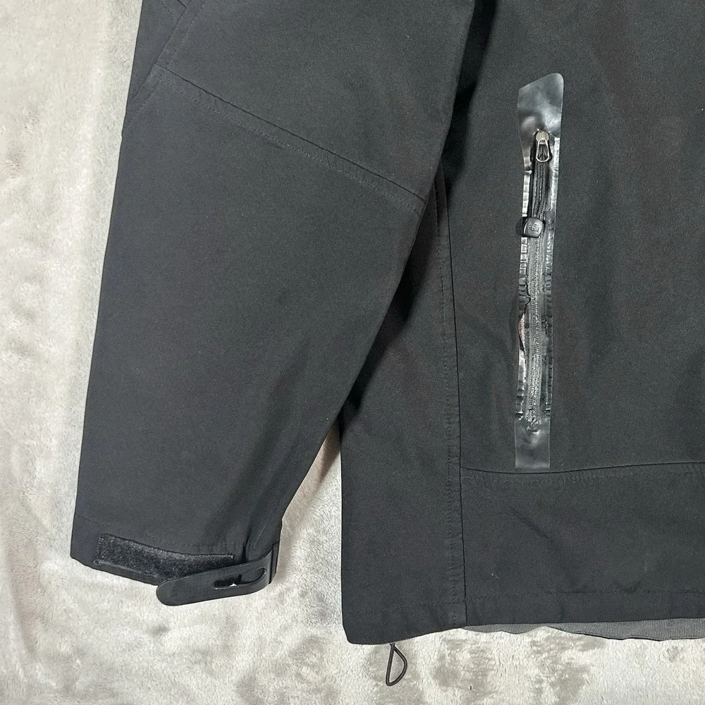 The North Face Summit Series Hooded Jacket Mens L Black Hyvent Removable Hood